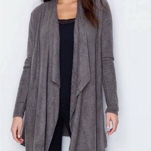 Barefoot Dreams Charcoal Open Front Cardigan